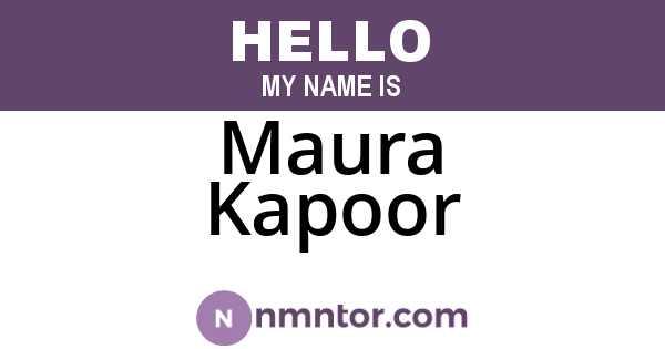 Maura Kapoor