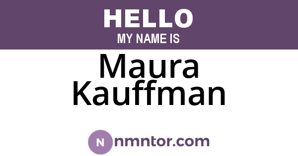 Maura Kauffman