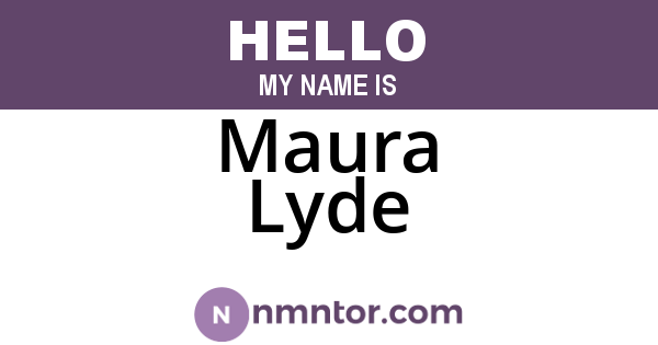 Maura Lyde