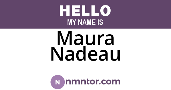 Maura Nadeau