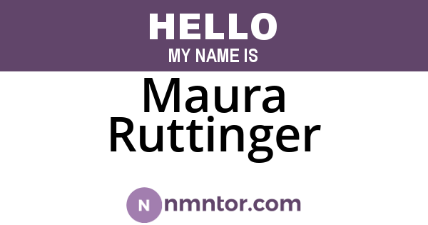 Maura Ruttinger