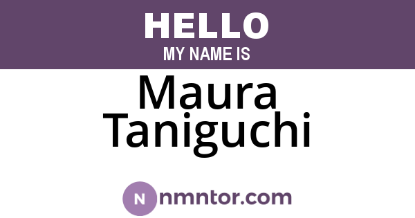 Maura Taniguchi