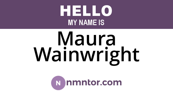 Maura Wainwright