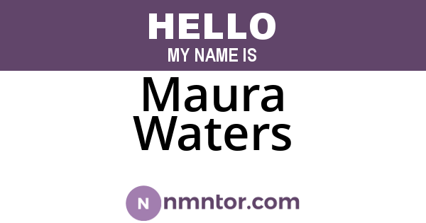 Maura Waters