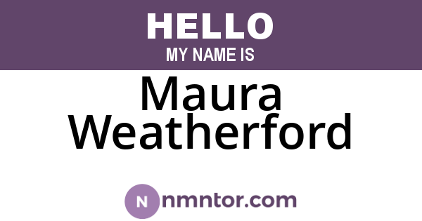 Maura Weatherford