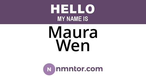Maura Wen