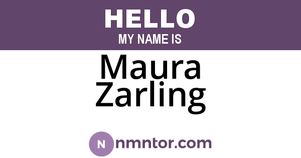 Maura Zarling