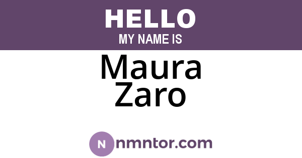 Maura Zaro