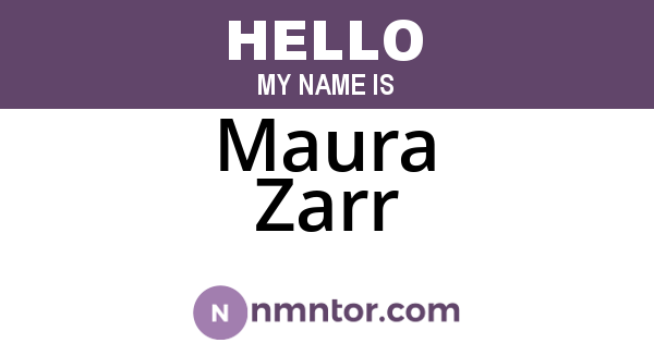 Maura Zarr