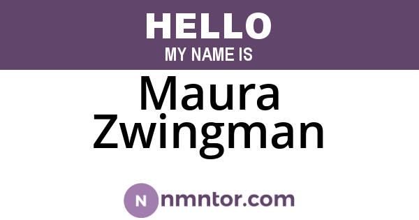 Maura Zwingman