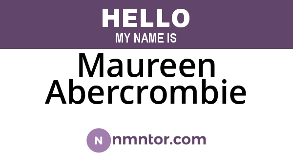 Maureen Abercrombie