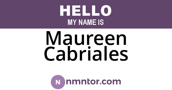 Maureen Cabriales
