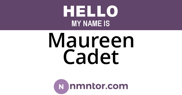 Maureen Cadet