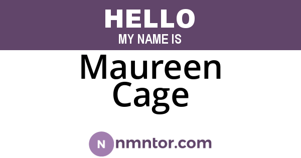 Maureen Cage