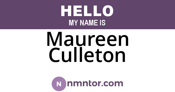 Maureen Culleton