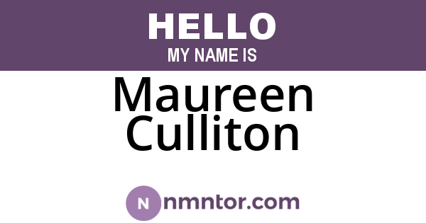 Maureen Culliton