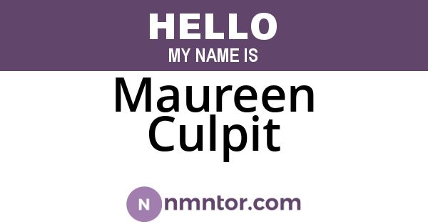Maureen Culpit