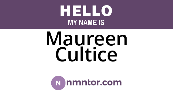 Maureen Cultice