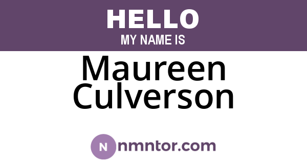 Maureen Culverson
