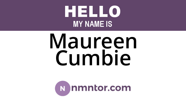 Maureen Cumbie