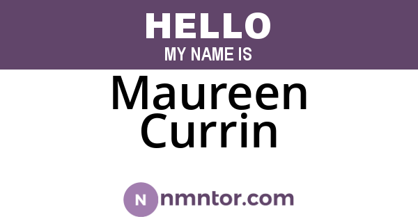 Maureen Currin