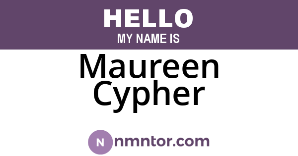 Maureen Cypher