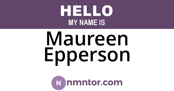 Maureen Epperson
