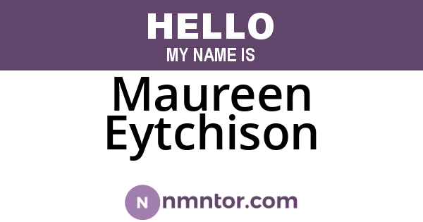 Maureen Eytchison