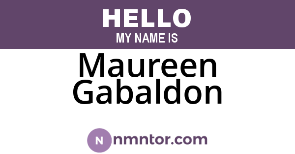 Maureen Gabaldon