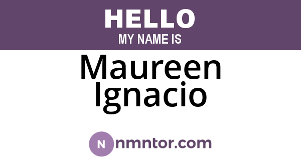 Maureen Ignacio