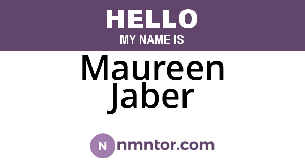 Maureen Jaber