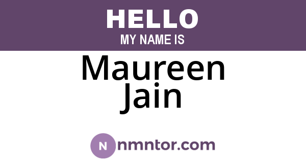 Maureen Jain