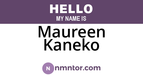 Maureen Kaneko