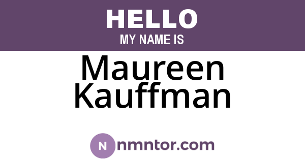 Maureen Kauffman
