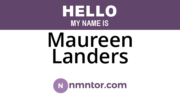 Maureen Landers