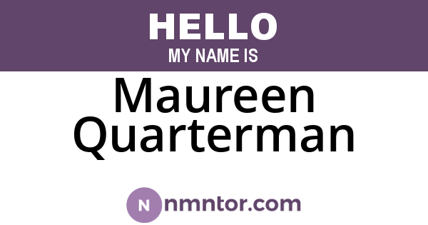 Maureen Quarterman