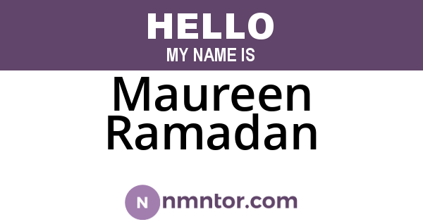 Maureen Ramadan