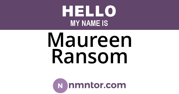 Maureen Ransom