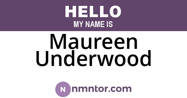 Maureen Underwood