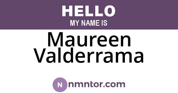 Maureen Valderrama