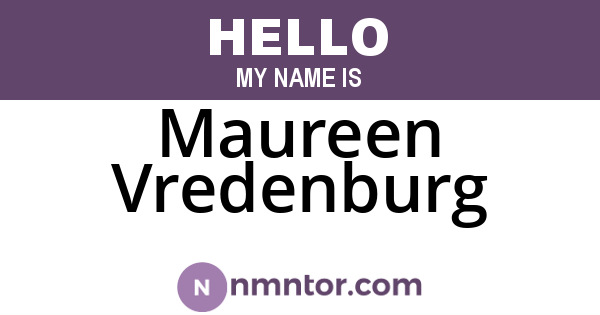 Maureen Vredenburg