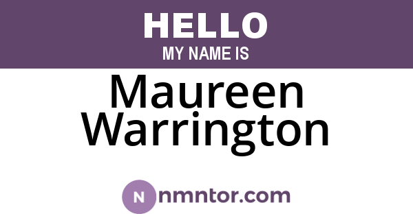 Maureen Warrington