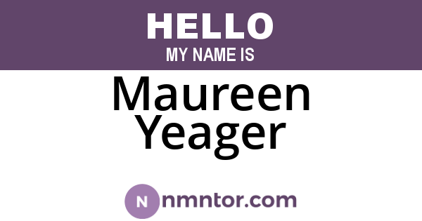 Maureen Yeager