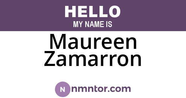 Maureen Zamarron