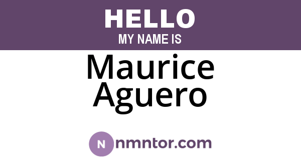 Maurice Aguero