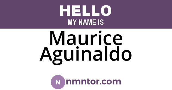 Maurice Aguinaldo