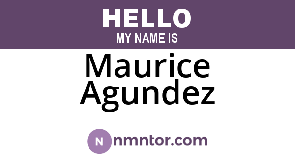 Maurice Agundez