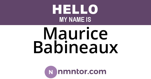 Maurice Babineaux