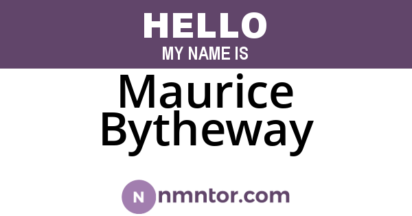 Maurice Bytheway