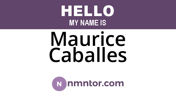 Maurice Caballes